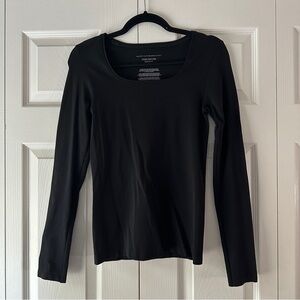 White House Black Market Classic Black Long Sleeve Top